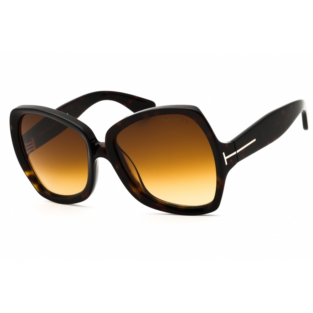 Tom Ford FT1222 Sunglasses 52F dark havana acetate Oversized
